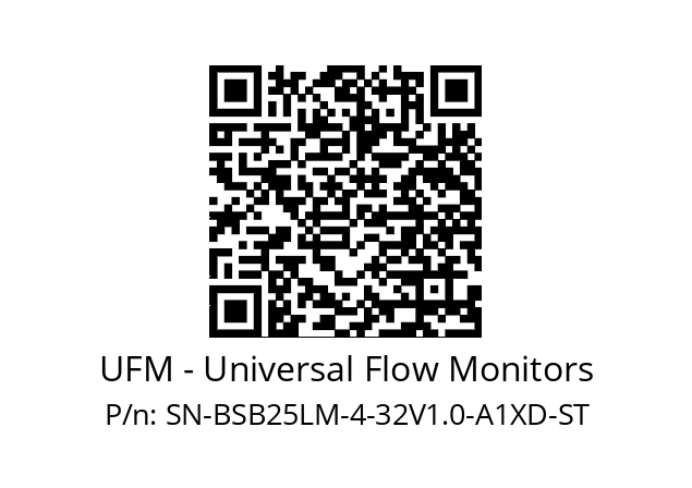   UFM - Universal Flow Monitors SN-BSB25LM-4-32V1.0-A1XD-ST