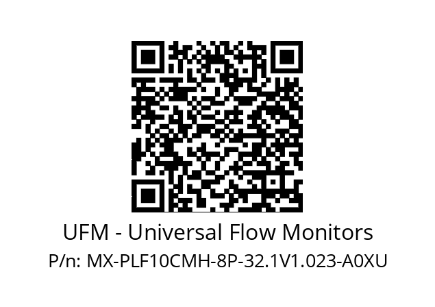   UFM - Universal Flow Monitors MX-PLF10CMH-8P-32.1V1.023-A0XU