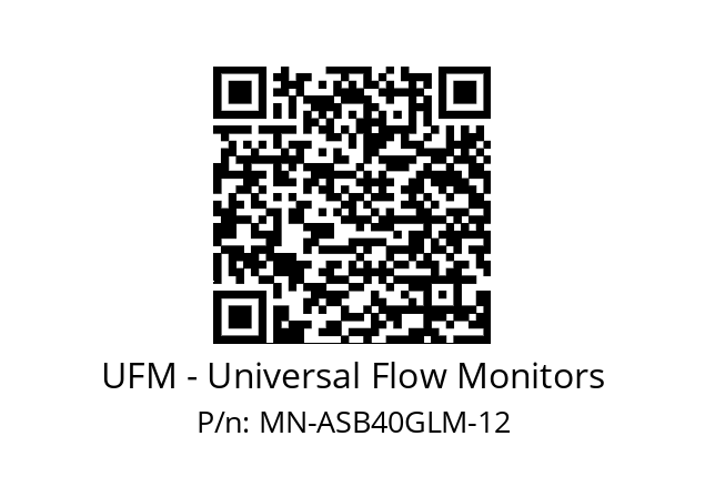   UFM - Universal Flow Monitors MN-ASB40GLM-12