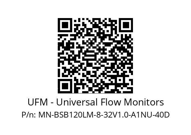   UFM - Universal Flow Monitors MN-BSB120LM-8-32V1.0-A1NU-40D