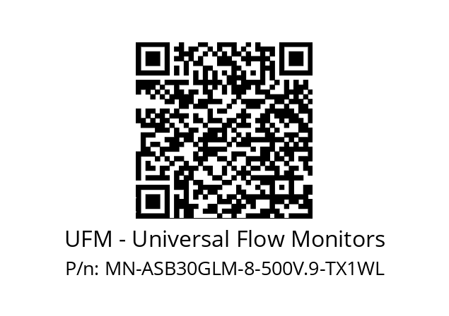   UFM - Universal Flow Monitors MN-ASB30GLM-8-500V.9-TX1WL