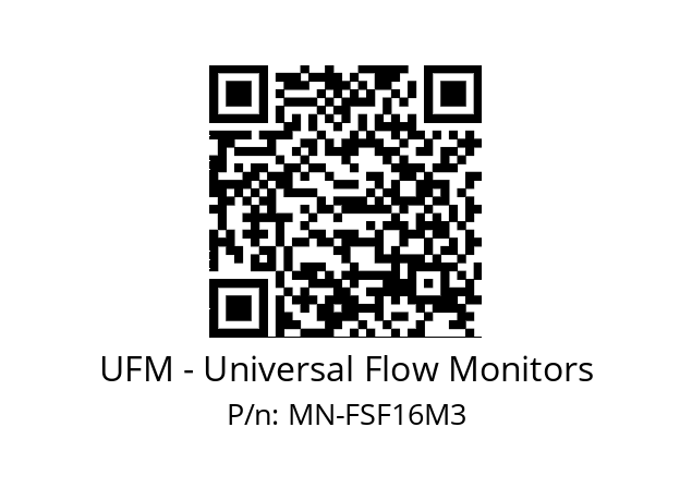   UFM - Universal Flow Monitors MN-FSF16M3