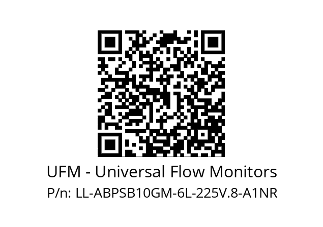   UFM - Universal Flow Monitors LL-ABPSB10GM-6L-225V.8-A1NR