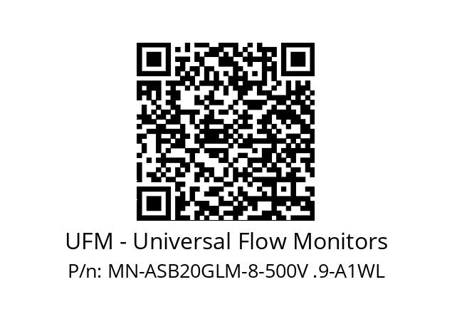   UFM - Universal Flow Monitors MN-ASB20GLM-8-500V .9-A1WL