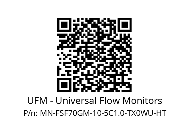   UFM - Universal Flow Monitors MN-FSF70GM-10-5C1.0-TX0WU-HT