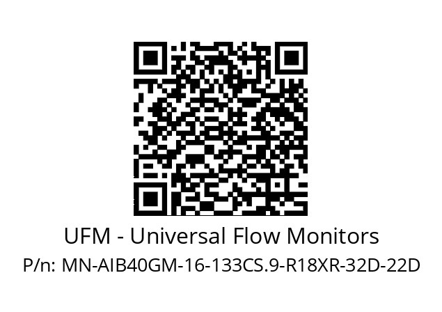   UFM - Universal Flow Monitors MN-AIB40GM-16-133CS.9-R18XR-32D-22D