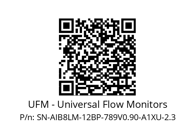   UFM - Universal Flow Monitors SN-AIB8LM-12BP-789V0.90-A1XU-2.3