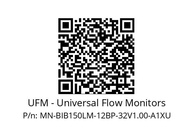   UFM - Universal Flow Monitors MN-BIB150LM-12BP-32V1.00-A1XU