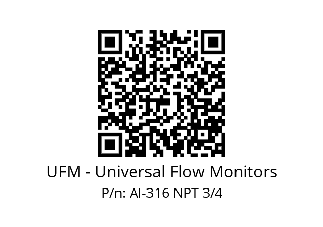   UFM - Universal Flow Monitors AI-316 NPT 3/4