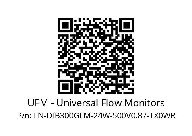   UFM - Universal Flow Monitors LN-DIB300GLM-24W-500V0.87-TX0WR