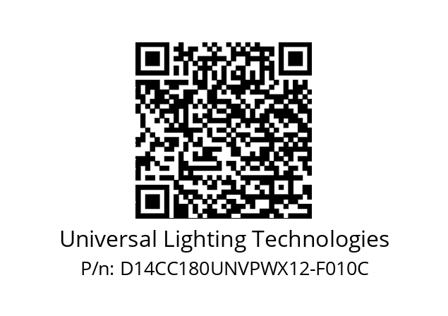   Universal Lighting Technologies D14CC180UNVPWX12-F010C