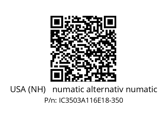   USA (NH)   numatic alternativ numatic IC3503A116E18-350