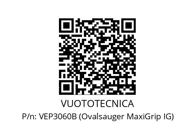   VUOTOTECNICA VEP3060B (Ovalsauger MaxiGrip IG)