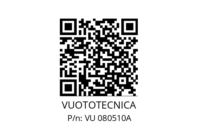   VUOTOTECNICA VU 080510A