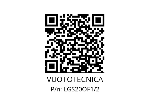   VUOTOTECNICA LGS20OF1/2