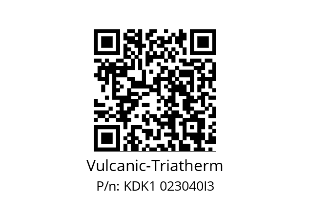   Vulcanic-Triatherm KDK1 023040I3