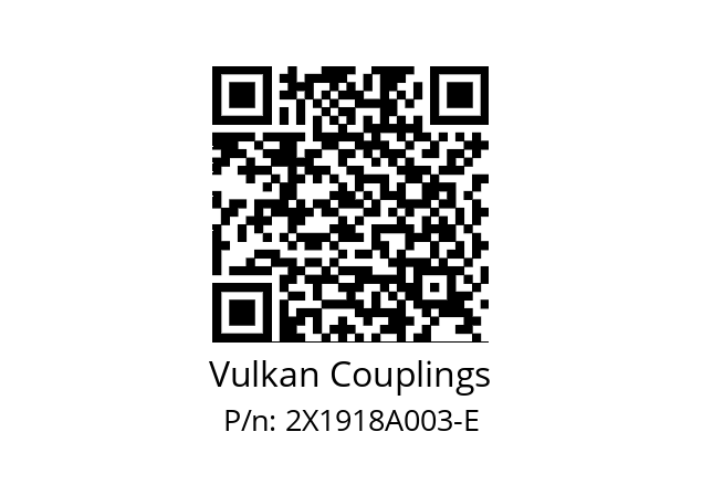   Vulkan Couplings 2X1918A003-E