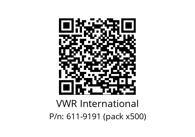   VWR International 611-9191 (pack x500)