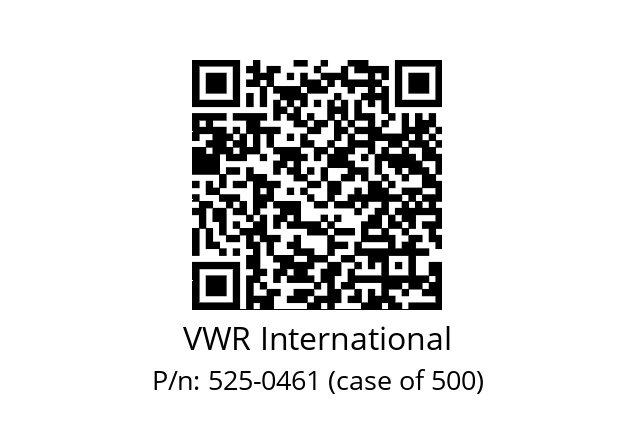   VWR International 525-0461 (case of 500)