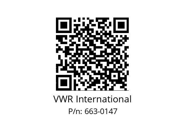   VWR International 663-0147