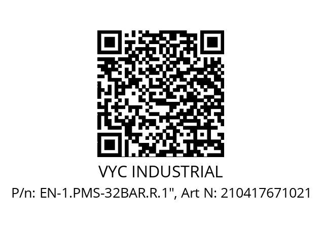   VYC INDUSTRIAL EN-1.PMS-32BAR.R.1", Art N: 210417671021