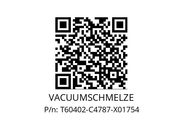   VACUUMSCHMELZE T60402-C4787-X01754