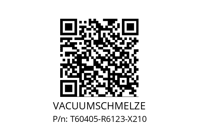   VACUUMSCHMELZE T60405-R6123-X210