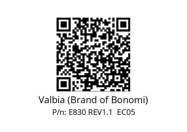   Valbia (Brand of Bonomi) E830 REV1.1  EC05