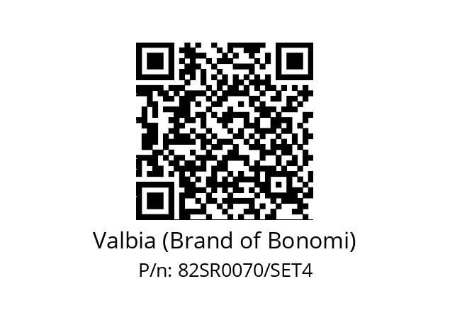   Valbia (Brand of Bonomi) 82SR0070/SET4