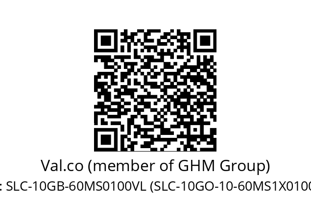   Val.co (member of GHM Group) SLC-10GB-60MS0100VL (SLC-10GO-10-60MS1X0100VL)