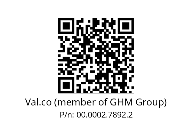   Val.co (member of GHM Group) 00.0002.7892.2