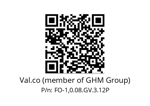   Val.co (member of GHM Group) FO-1,0.08.GV.3.12P