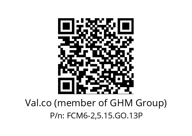   Val.co (member of GHM Group) FCM6-2,5.15.GO.13P