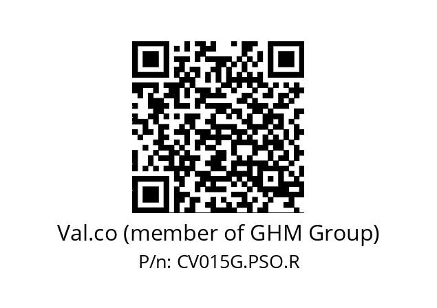   Val.co (member of GHM Group) CV015G.PSO.R