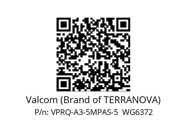   Valcom (Brand of TERRANOVA) VPRQ-A3-5MPAS-5  WG6372