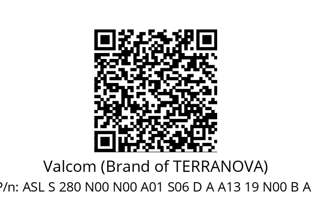   Valcom (Brand of TERRANOVA) ASL S 280 N00 N00 A01 S06 D A A13 19 N00 B A1