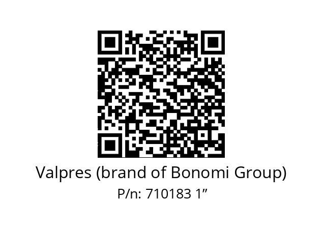   Valpres (brand of Bonomi Group) 710183 1”