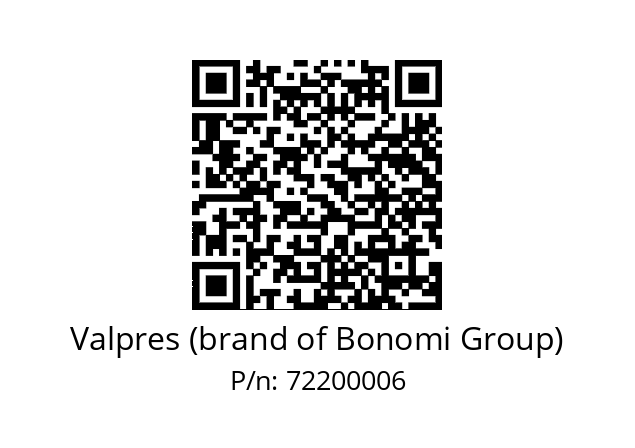   Valpres (brand of Bonomi Group) 72200006