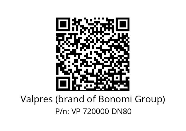   Valpres (brand of Bonomi Group) VP 720000 DN80