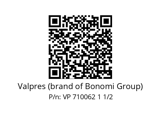   Valpres (brand of Bonomi Group) VP 710062 1 1/2