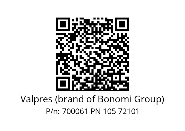   Valpres (brand of Bonomi Group) 700061 PN 105 72101