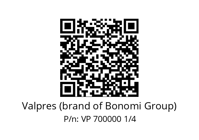   Valpres (brand of Bonomi Group) VP 700000 1/4