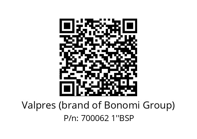   Valpres (brand of Bonomi Group) 700062 1''BSP