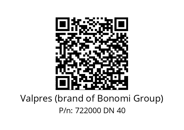   Valpres (brand of Bonomi Group) 722000 DN 40