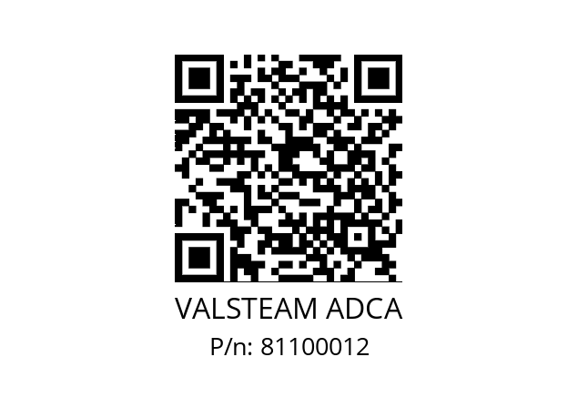   VALSTEAM ADCA 81100012