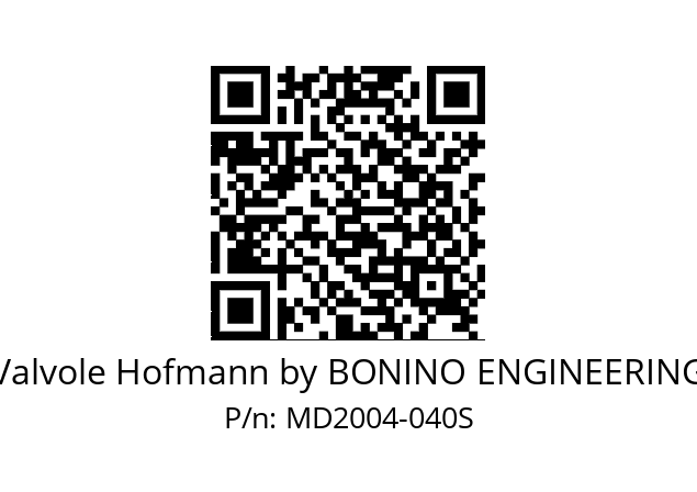   Valvole Hofmann by BONINO ENGINEERING MD2004-040S