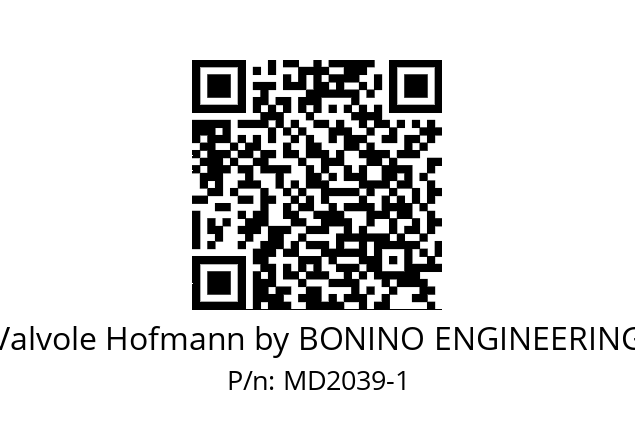   Valvole Hofmann by BONINO ENGINEERING MD2039-1