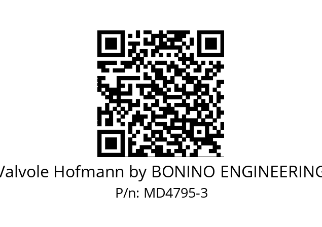   Valvole Hofmann by BONINO ENGINEERING MD4795-3