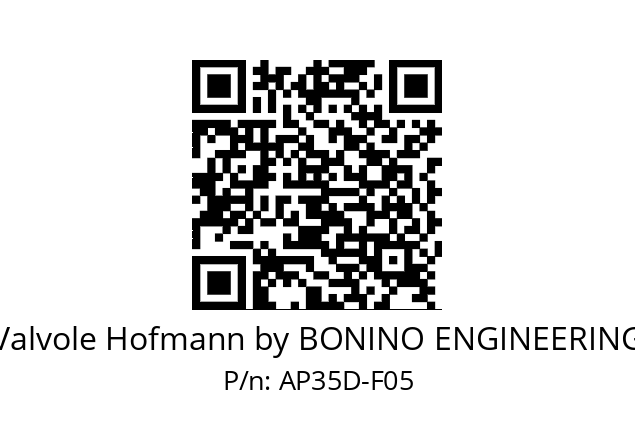   Valvole Hofmann by BONINO ENGINEERING AP35D-F05