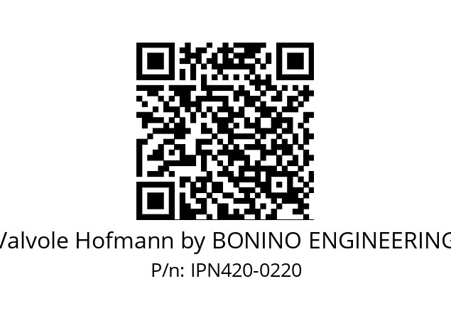   Valvole Hofmann by BONINO ENGINEERING IPN420-0220